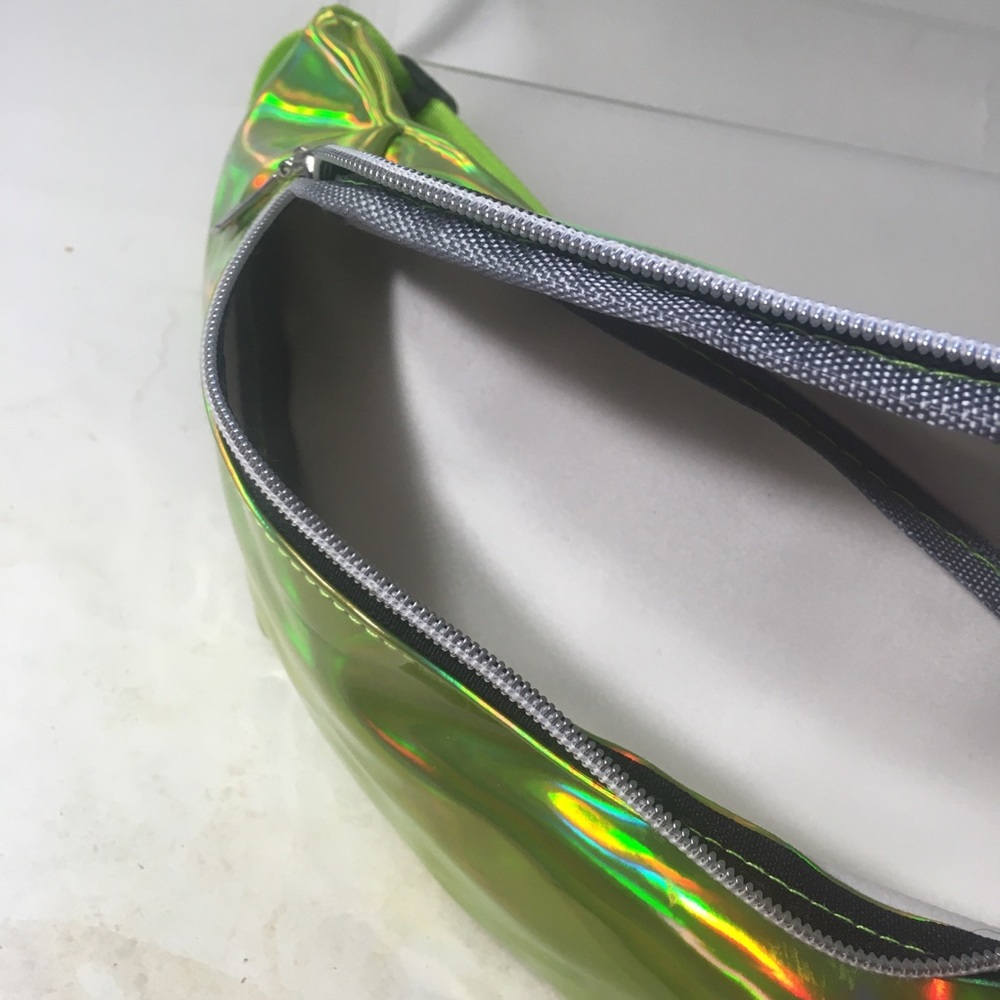 Green Holographic Fanny Pack Crossbody Belt Bag - Picture 6 of 9